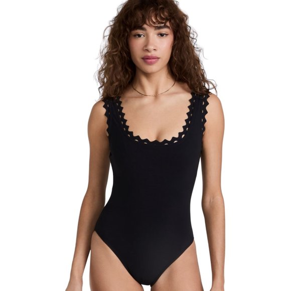 karla colletto Other - Karla Colletto Reina One Piece Swimsuit Size 6 Black Underwire Rick Rack Trim